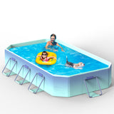 Non-inflatable Folding Kiddie Pool Collapsible Family Pool for Outdoor Backyard