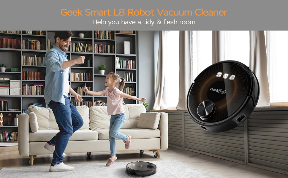 Geek Smart L8 Robot Vacuum Cleaner And Mop, LDS Navigation,