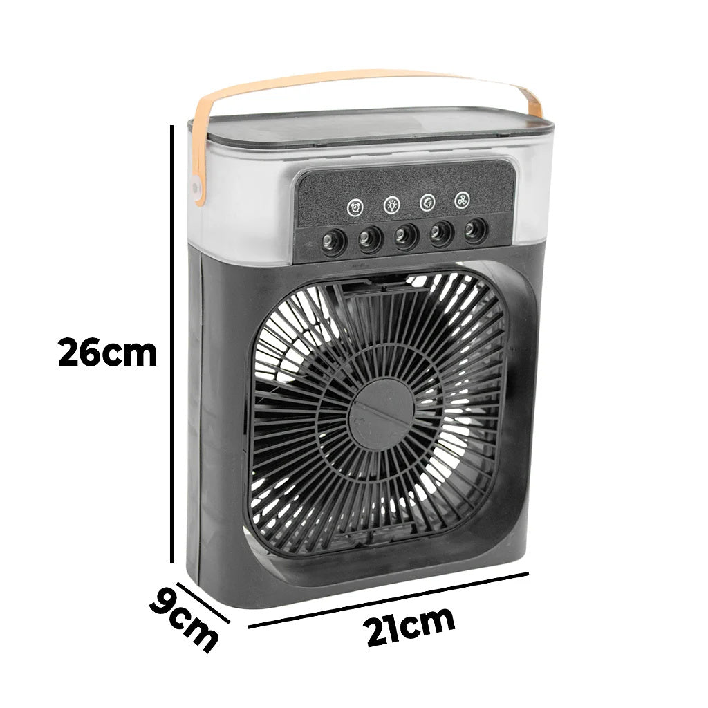 Portable Fan Lighting Humidifier USB Desk Air Conditioner