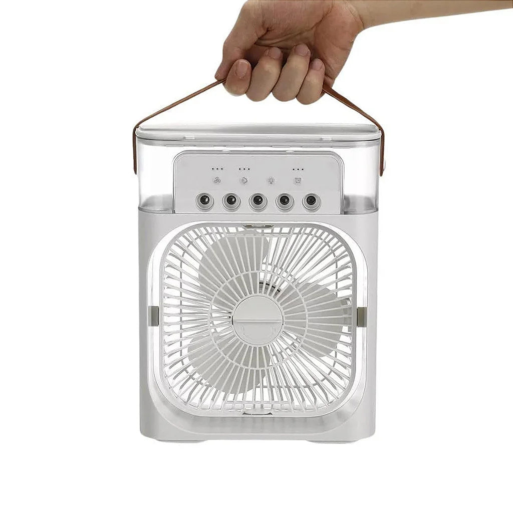 Portable Fan Lighting Humidifier USB Desk Air Conditioner
