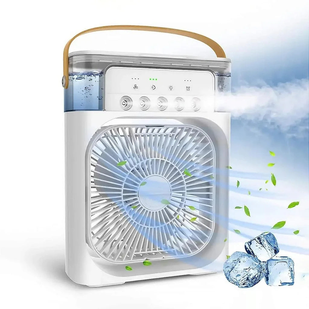 Portable Fan Lighting Humidifier USB Desk Air Conditioner