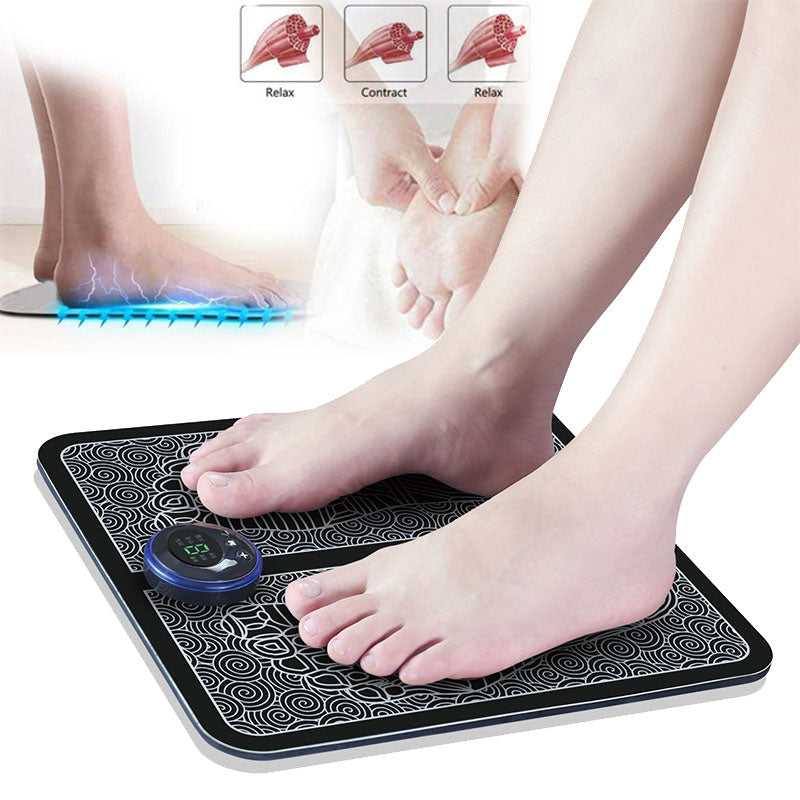 Electric EMS Foot Massager Pad Feet Muscle Stimulator Leg