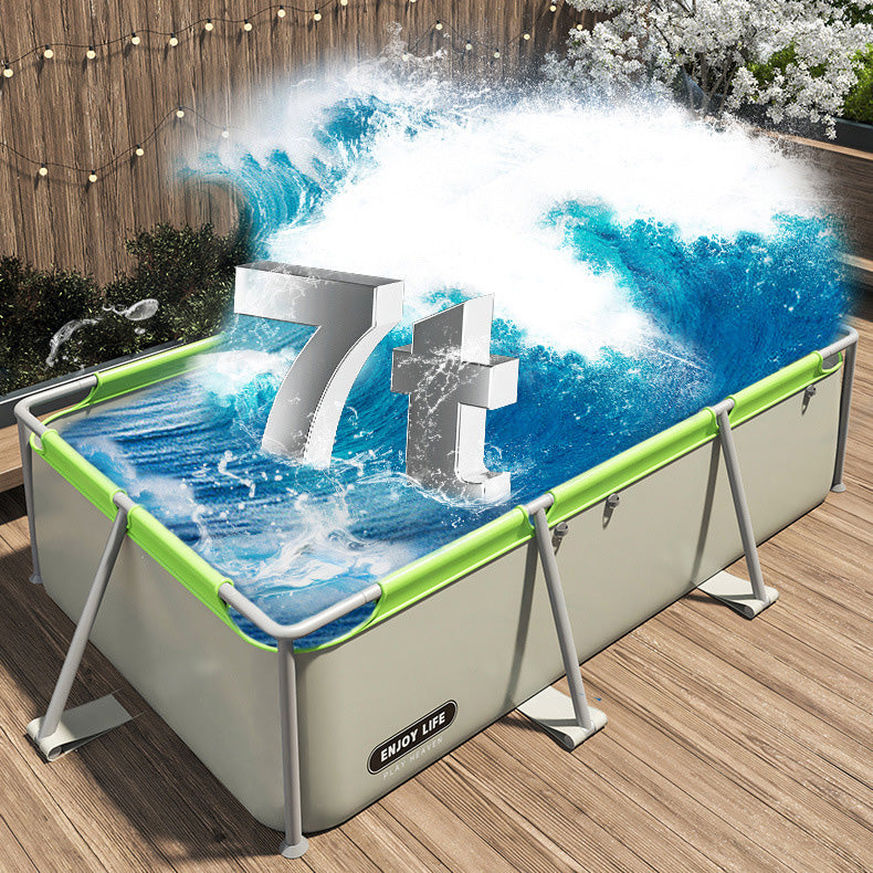 Large Rectangular Swimming Pool with Awning