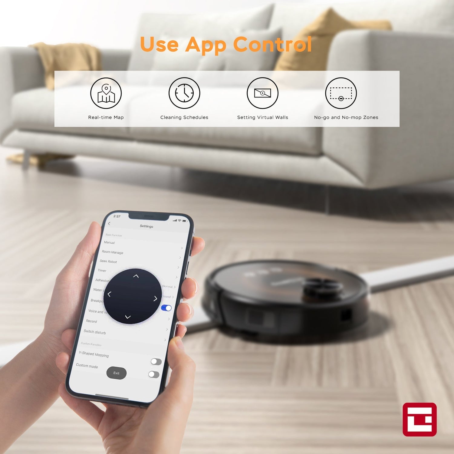 Geek Smart L8 Robot Vacuum Cleaner And Mop, LDS Navigation,