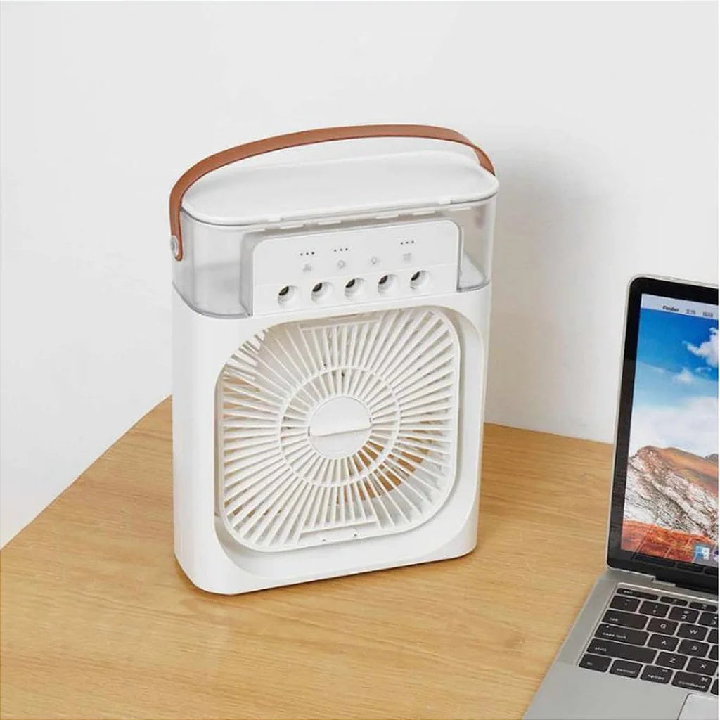 Portable Fan Lighting Humidifier USB Desk Air Conditioner