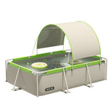 Large Rectangular Swimming Pool with Awning