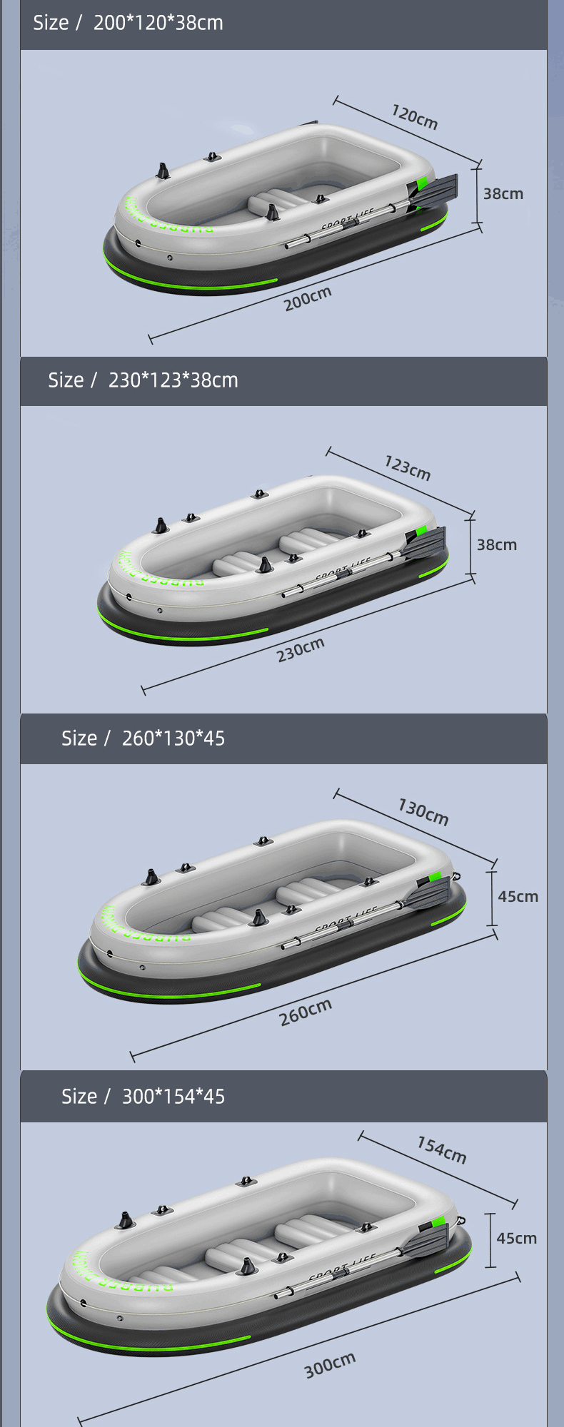 Inflatable Fishing Boat Canoe