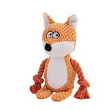 Pet Plush Sound Cotton Rope Toys Interactive Tug Of War Training