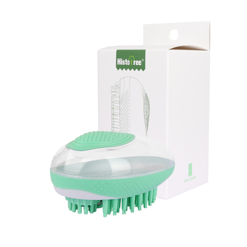 Dog Cat Bath Brush 2-in-1 Pet SPA Massage Comb Soft Silicone Pets