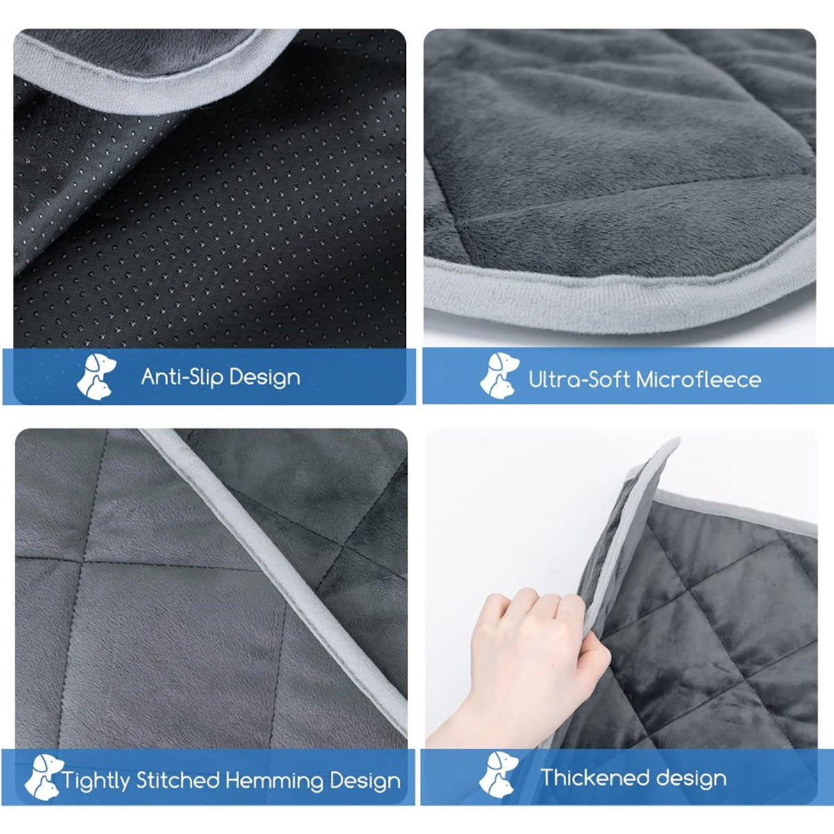 Dog Cat Bed Cat Dog Non-Slip Mat Extra Warm Thermal Pet Pad